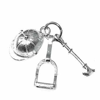 Cap, Crop & Stirrup Charm