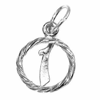 Number 1 in a Circle Charm