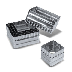 Set of 6 Square Crinkled and Smooth Cookie Cutters