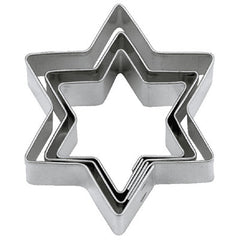 Star Tin Plate Set of 3 Cookie Cutters