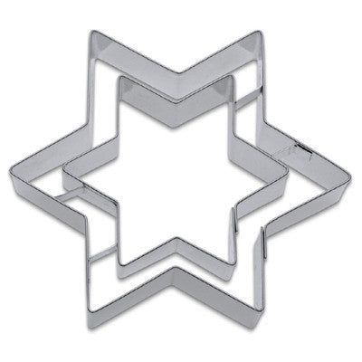 Star with inner Star Embossed Detail Cookie Cutter