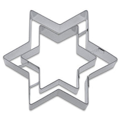 Star with inner Star Embossed Detail Cookie Cutter