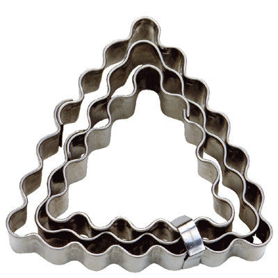Triangles Crinkled Set of 3 Cookie Cutters