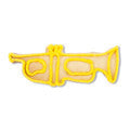 Trumpet with Embossed Detail Cookie Cutter
