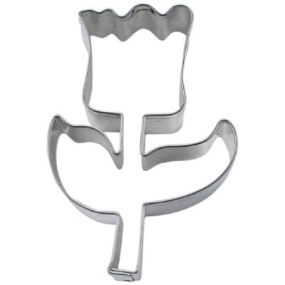 Tulip with Leaves 6cm Cookie Cutter