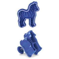 Zebra Plastic Embossed Cookie Cutter