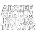 alphabet stainless steel 6 5cm set of 26 cookie cutters s0065