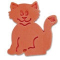 cat plastic embossed cookie cutter c1653