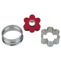 flower with cirle in middle linzer cookie cutter with ejector s0034 2