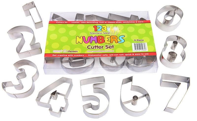 Large Numbers 7cm Cookie Cutter Set