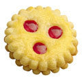 round crinkled with 3 large circles in middle linzer cookie cutter with ejector s0038 cookie
