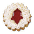 round crinkled with bell in middle linzer cookie cutter with ejector s0030 cookie