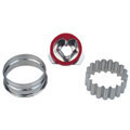 round crinkled with heart in middle linzer cookie cutter with ejector s0028 cookie 2