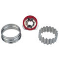 round crinkled with star in middle linzer cookie cutter with ejector s0027 cookie 2