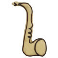 saxophone cookie cutter c1264 cookie