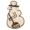snowman with broom cookie cutter c1059 cookie